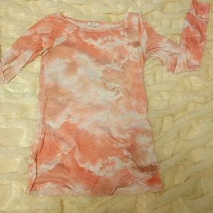 Pink tie dye long sleeve shirt. Size medium